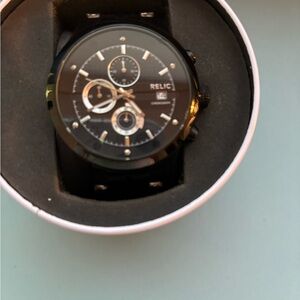 Relic Chronograph Black Watch for Men